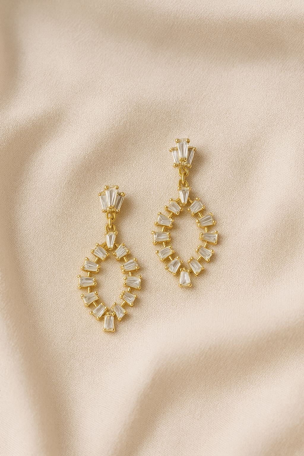 Radiant Halo Drop Earrings