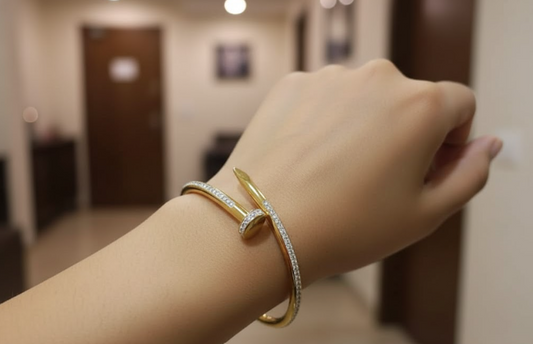 Golden Nail Head Bracelet