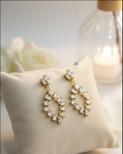 Radiant Halo Drop Earrings