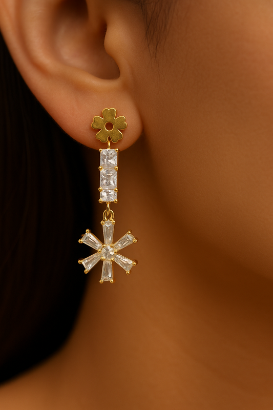 Radiant Snowflake Dangles