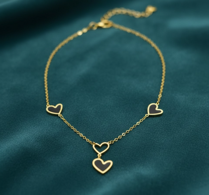 Midnight Hearts Chain Necklace