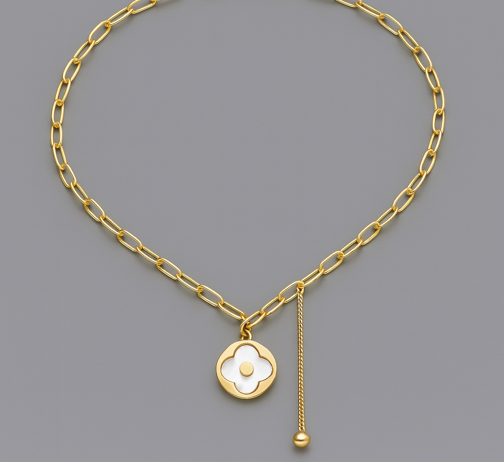 Golden Bloom Charm Necklace