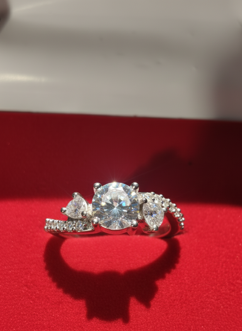 Radiant Symphony Diamond Ring