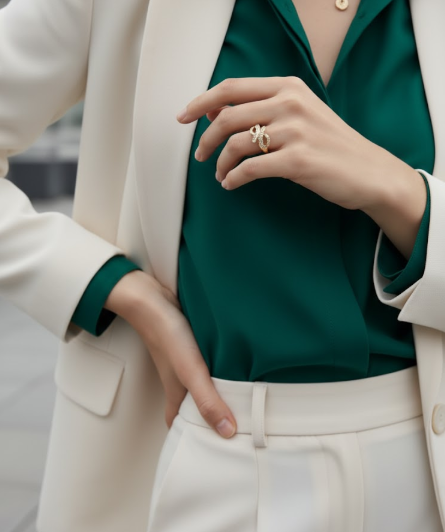 Golden Twirl Elegance Ring