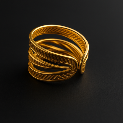 Verona Spiral Gold Band Ring