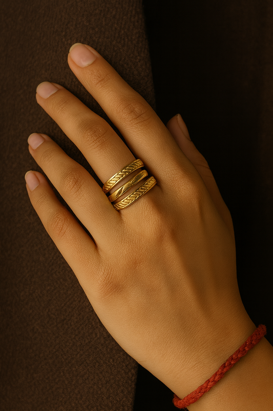 Verona Spiral Gold Band Ring