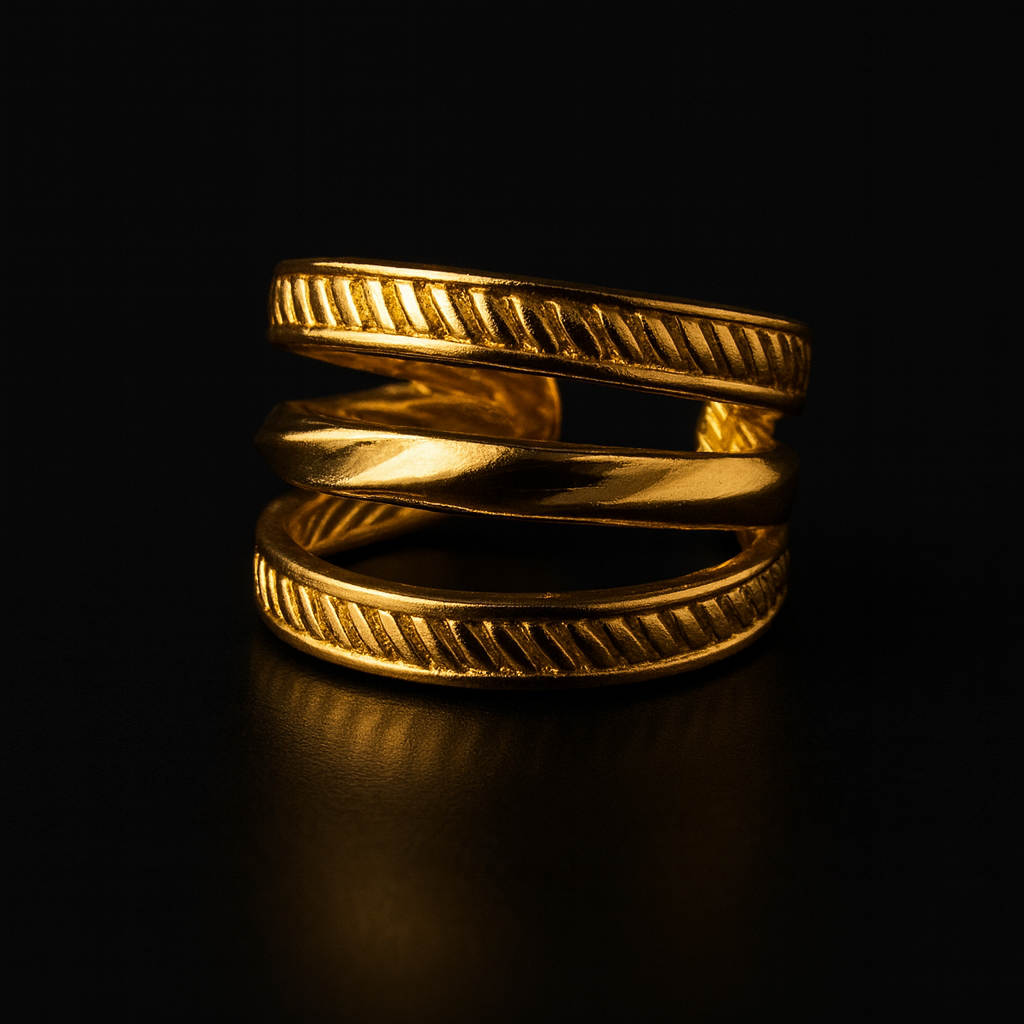 Verona Spiral Gold Band Ring