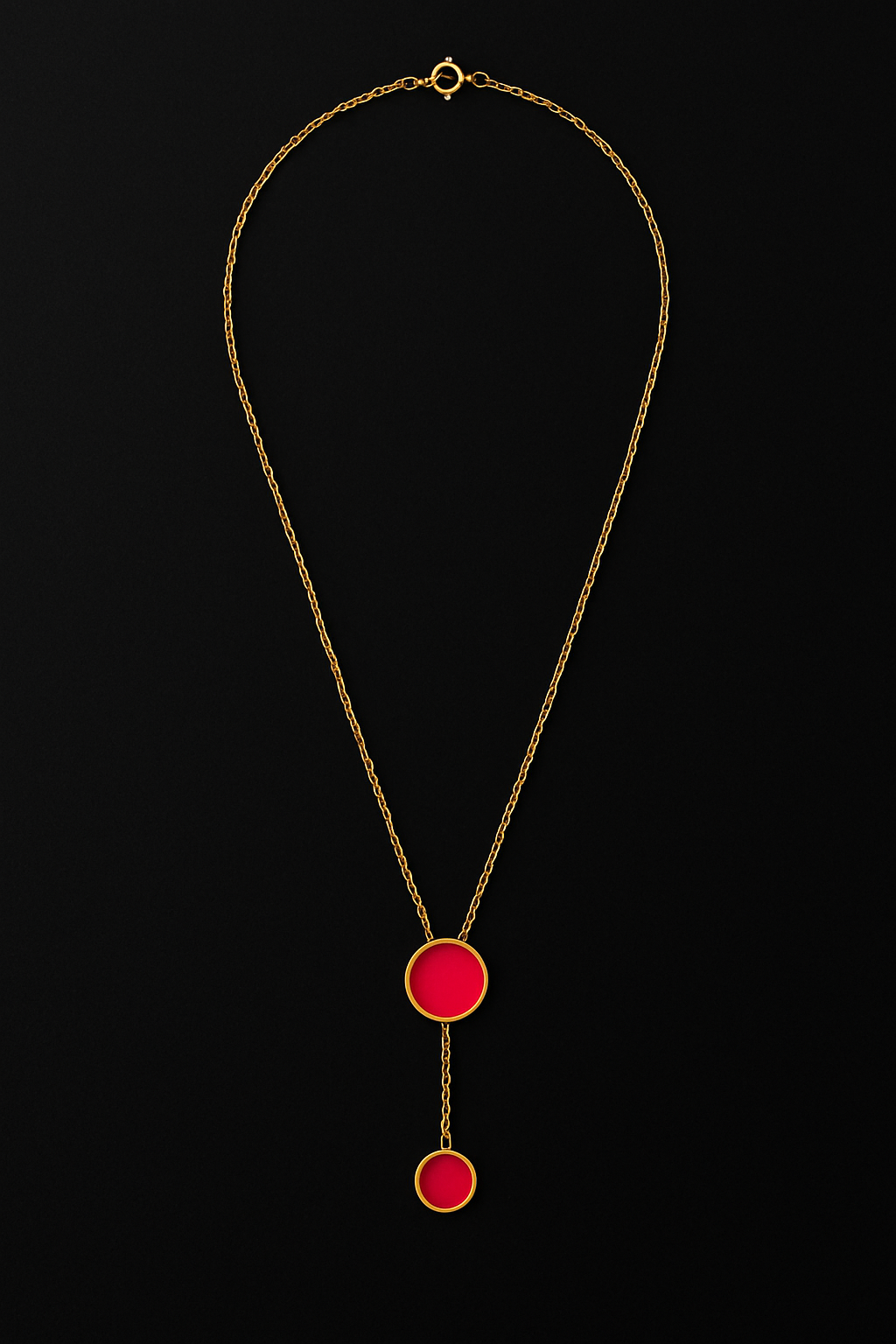 Scarlet Glow Drop Necklace