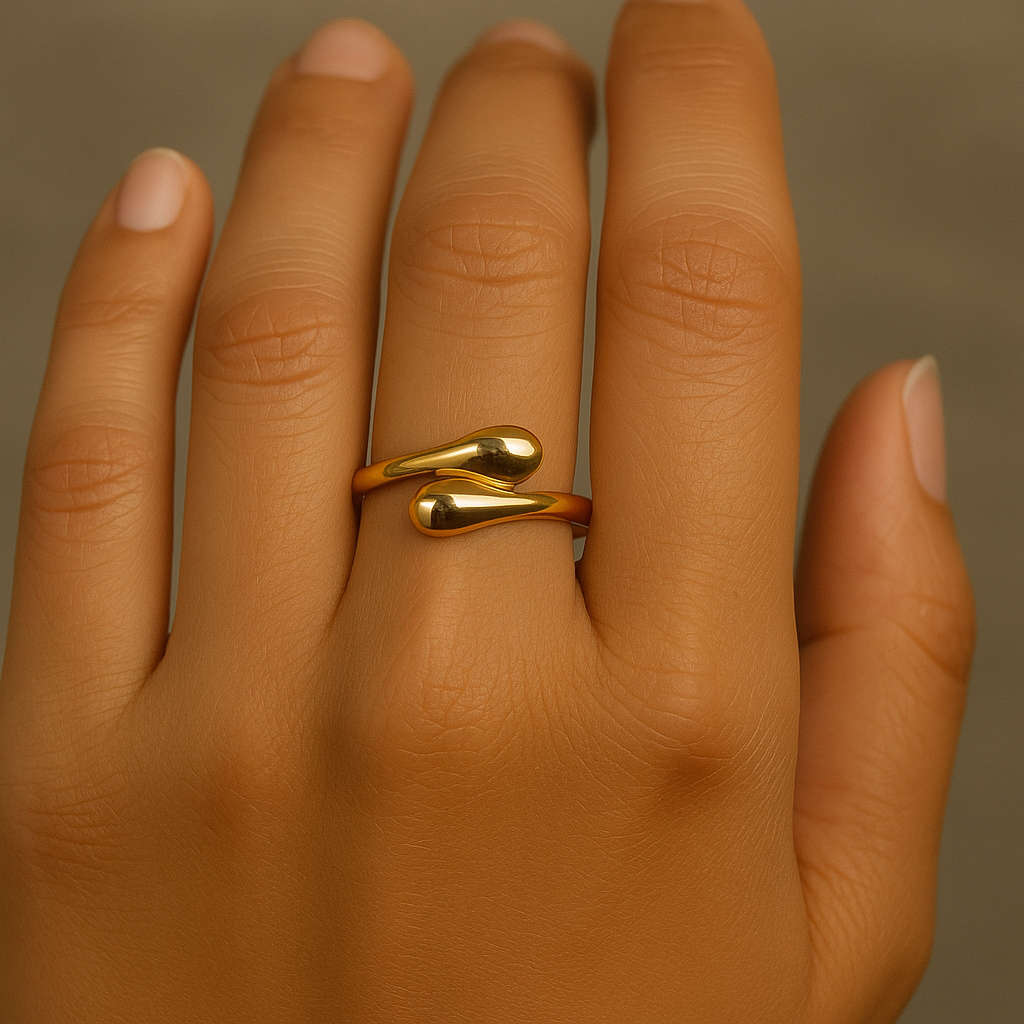 Golden Dew Wrap Ring