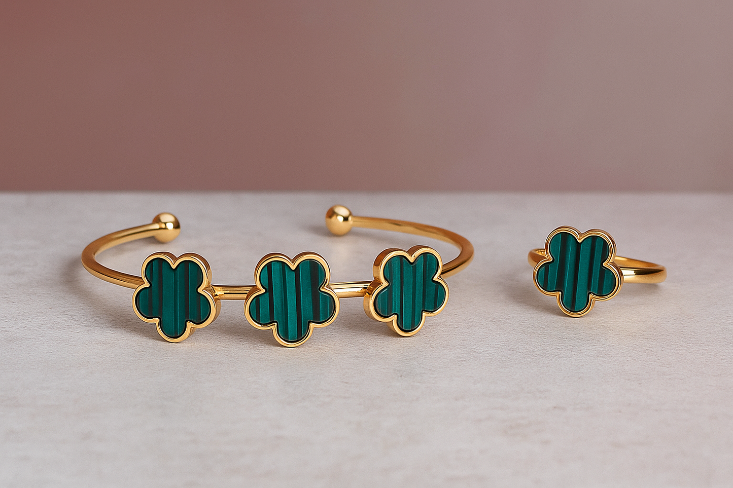 Emerald Clover Duo Set