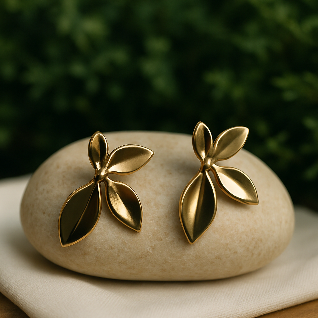 Golden Petal Bloom Earrings